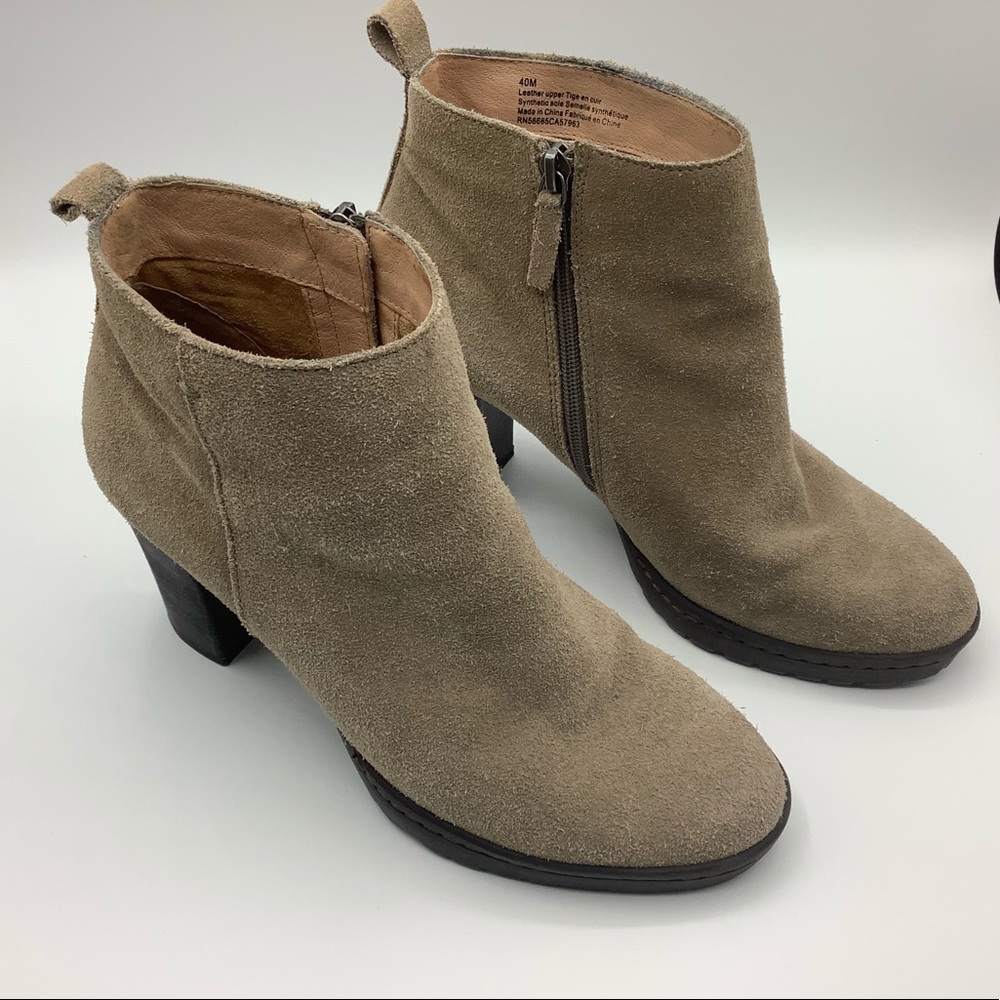 Caslon Kelsey Leather Ankle Boots, Size 10